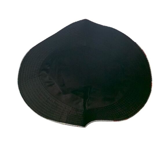 Boutique Handcrafted Whimsical Mushroom Print Baby Blue Trendy Bucket Hat OSFM - Picture 2 of 8